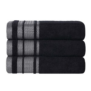 Cotton Medium Weight Bath Towel Set of 3 by Blue Nile Mills - 1 of 4