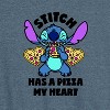Women's - Lilo and Stitch - Stitch Has A Pizza My Heart Graphic Racerback Tank - 2 of 4