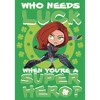 Juniors Womens Marvel St. Patrick's Day Black Widow Who Needs Luck T-Shirt - 2 of 4