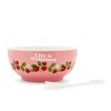 Silver Buffalo Strawberry Shortcake Ceramic Bowl With Color-Changing Spoon | Holds 27 Ounces - 2 of 4