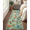 coucheta Multi-size Floral Area Rug for Living Room, Boho Machine Washable Low Pile Soft Non Slip Vintage Carpet, for Bedroom, Dining Room, Office - 2 of 4
