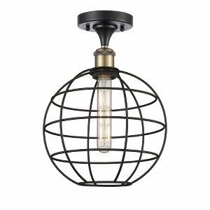 Lake Placid - 1 Light Semi-Flush Mount In Industrial Style-14 Inches Tall and 10 Inches Wide - 1 of 1