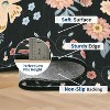 Runner Rug - Floral Boho Design, Ultra-Thin Low Pile, Non-Slip Backing, Machine Washable, 2x6 ft, Black - 4 of 4