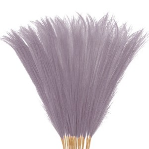 Unique Bargains Dried Plants Artificial Durable Small Fluffy Pampas Grass for Home, Office, Party 20 Pcs 21.7 Inch - 1 of 4