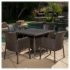Corsica 5pc Wicker Patio Dining Set - Brown - Christopher Knight Home - 3 of 4