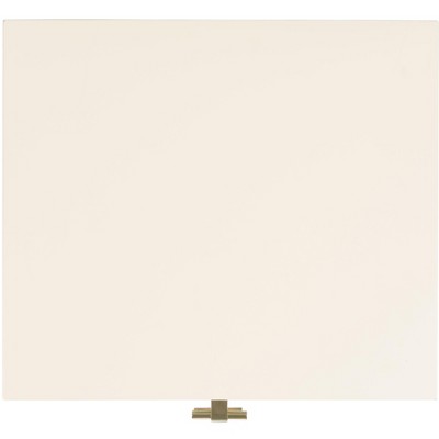 Genevieve Cream Mahogany 2-Drawer Nightstand with Gold Metal Legs