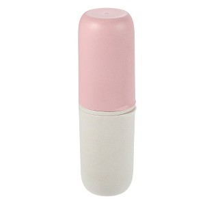 Unique Bargains Portable Toothbrush Cases Traveling Toothbrush Holders Bamboo Fiber 7.87"x2.48"x2.36" 1 Pcs - 1 of 4