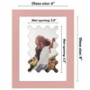 Americanflat 6" x 8" Picture Frame with Mat - Arch, Oval & Wavy Designs - Stylish Decor for Living Rooms, Dorms, Offices & More - 2 of 4