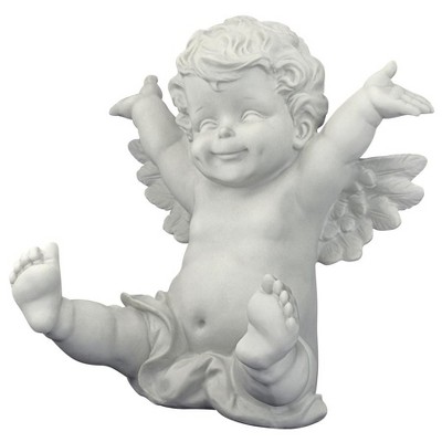 Design Toscano Topsy, The Tumbling Cherub Statue - Off-White