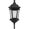 Progress Lighting Crawford 1-Light Outdoor Wall Lantern in Black with Etched White Glass Shade - 4 of 4