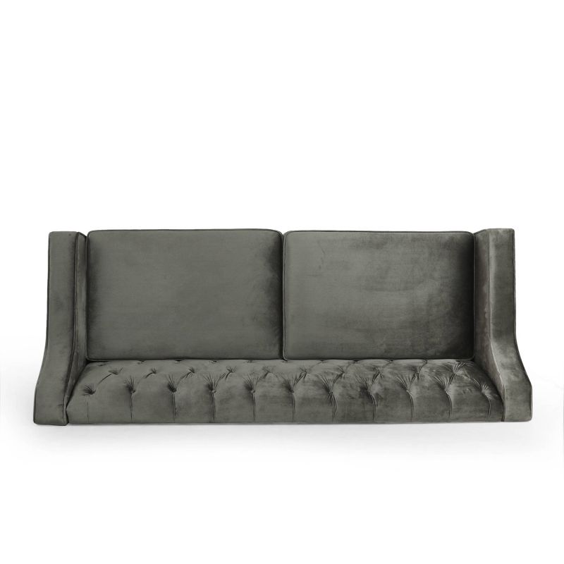 Knouff Modern Glam Tufted Velvet 3 Seater Sofa - Christopher Knight Home, 6 of 12
