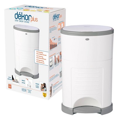 Dekor Plus Hands Free Diaper Pail - White