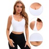 Allegra K Women's Workout Fitness Longline Wireless Padded Yoga Sports Bra - 3 of 4