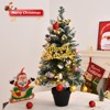 Karl Home 2 FT Snow Flocked Pre-lit Artificial Mini Christmas Tree - 2 of 3
