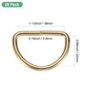 Unique Bargains Durable Multipurpose Iron Non-Welded Dee Rings Metal Buckle for Purse 20 Pcs - 3 of 4