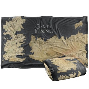 Kids' Game Of Thrones Westeros Map Silky Touch Blanket White 36X58 - 1 of 4