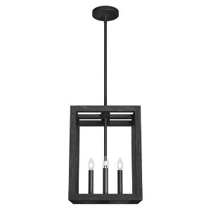 Hunter Fans Squire Manor 4 - Light Pendant in  Matte Black/Dark Ash - 1 of 2
