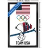 Trends International Team USA x Peanuts – Snoopy Winter Ski Jump Framed Wall Poster Prints - 3 of 4