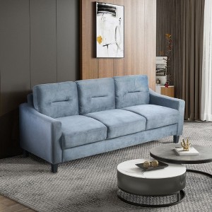 CAVINAS Velvet Sofa,Modern Couch with U-Shaped Spring Support - Chenille Fabric for Living Room,Bedroom,Office - 1 of 4