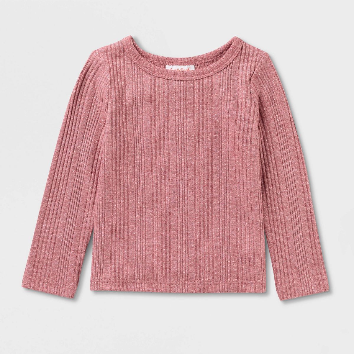 Baby & Toddler Girls' Solid Ribbed Long Sleeve T-Shirt - Cat & Jack™ - thumbnail 8