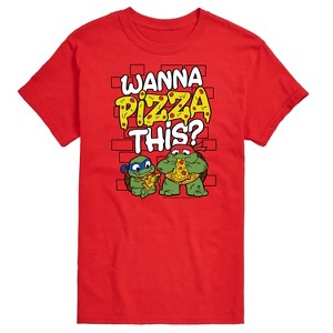 Men's - Teenage Mutant Ninja Turtles Mutant Mayhem - Wanna Pizza This Short Sleeve Graphic T-Shirt - 1 of 4