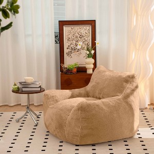 Dexmalle Khaki Comfy Bean Bag Lazy Sofa with Back Support - 1 of 4