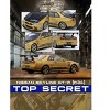Nissan Skyline GT-R (R34) RHD "Top Secret" Gold Metallic with Carbon Hood and Trunk 1/64 Diecast Model Car by Inno Models - 4 of 4