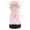 Allegra K Women's Platform Foldable Chunky Heels Lace Up Ankle Boots - 4 of 4