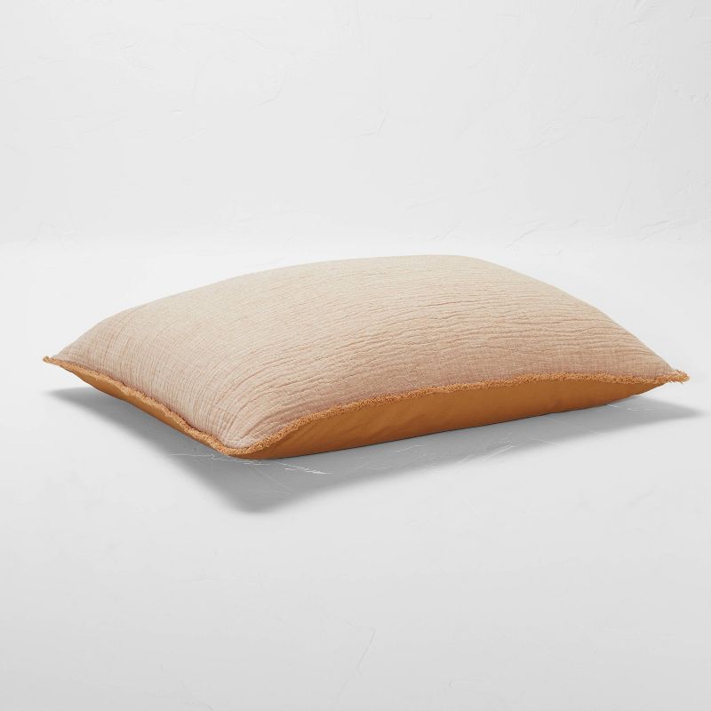 Textured Chambray Cotton Pillow Sham - Casaluna™, 3 of 9