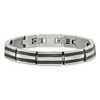 Black Bow Jewelry Men's Stainless Steel and Black Plated Bracelet - 8.25 Inch - image 3 of 4