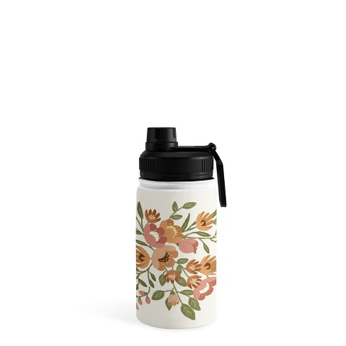 Lebrii Freya Flowers 32 oz Water Bottle with Straw Lid - Society6