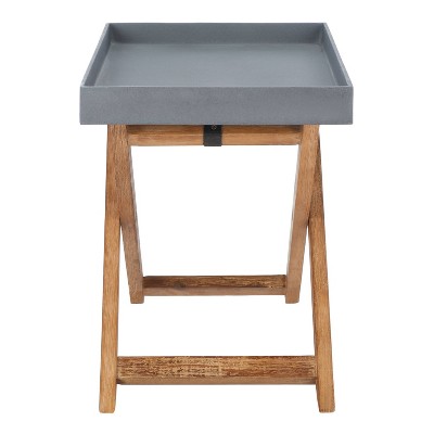 Alten Side Table - Natural/Gray - Safavieh