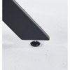 Mayeerty Black Coffee Table with cross metal leg and tempered glass,Modern Space Saving Kitchen Table for Living Room - 4 of 4