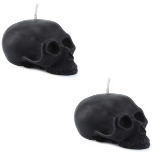 Darware Large Skull Shaped Black Candle; Decorative Themed Candle for Halloween, Horror and Novelty Decor - 1 of 4
