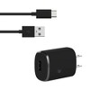 Just Wireless 2.4A/12W 1-Port USB-A Home Charger with 6' TPU Type-C to USB-A Cable - Black - 2 of 4