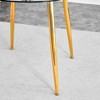 NicBex Round Dining Table Kitchen Table with Glass Top Metal Legs for Living Room, Dining Room, Gold - 4 of 4