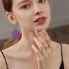 Boho Wooden Earrings, African Geometric Circle Hollow-Out Handmade Lightweight Drop Statement Jewelry Gifts - 3 of 4