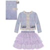 Twirl In Lilacs Tweed Blazer and Tutu Skirt Set Mia Belle Girls - 3 of 4