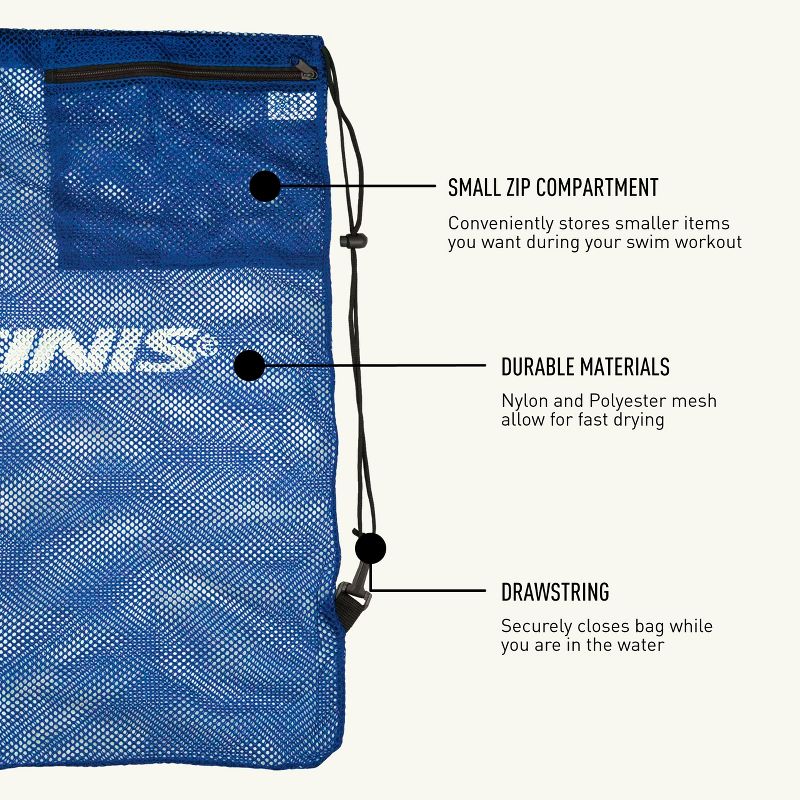 FINIS Mesh Gear Bag - Mesh Swim Bag for Swim Gear and Accessories, 4 of 8