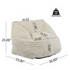 Faux Fur Bean Bag Chair with Foam Filling, Sofa Style Lounger for Living Room or Small Spaces Soft Armchair Seat-Baofuwish - 4 of 4