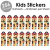 Big Dot of Happiness Pirate Ship Adventures - Skull Birthday Party Favor Kids Stickers - 16 Sheets - 256 Stickers - 2 of 4