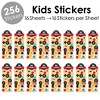 Big Dot of Happiness Pirate Ship Adventures - Skull Birthday Party Favor Kids Stickers - 16 Sheets - 256 Stickers - image 2 of 4