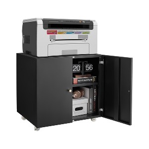 CAVINAS Office Cabinet with Adjustable Shelf,Small Rolling Filing Cabinet with Storage,File Cabinet for A4 and Letter Size Documents - 1 of 4