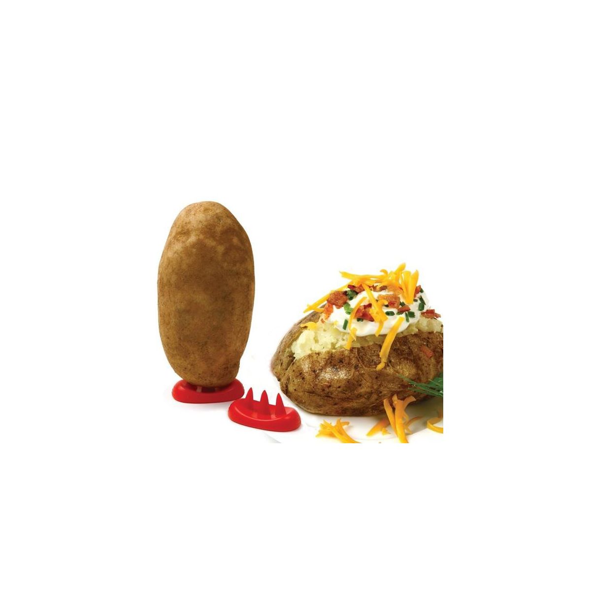 Norpro Microwave Safe Upright Potato Feet Cooking Spud Stand - thumbnail 3