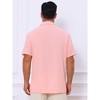 INSPIRE CHIC Men's Point Collar Short Sleeve Button Down Summer Linen Shirt - 3 of 4