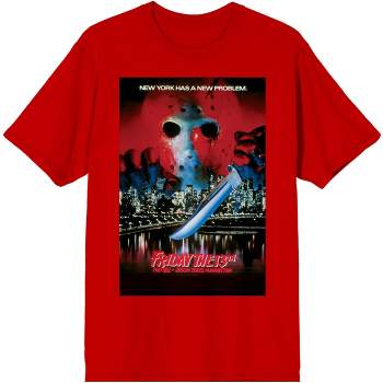 Friday the 13th Jason Voorhees New York City Men's Red Graphic Tee