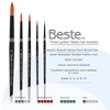 Creative Mark Beste Golden Taklon Bushy Round #4 - 2 Pack Artist Brush, Professional Watercolor Brushes, For Acrylic Painting, Short Handle, Sharp - 2 of 4
