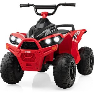 Costway 12V Ride On ATV Battery Powered Electric Vehicle for Kids with Tread Tires Forward/Backward Horn Music Lights High/Low Speed - 1 of 4