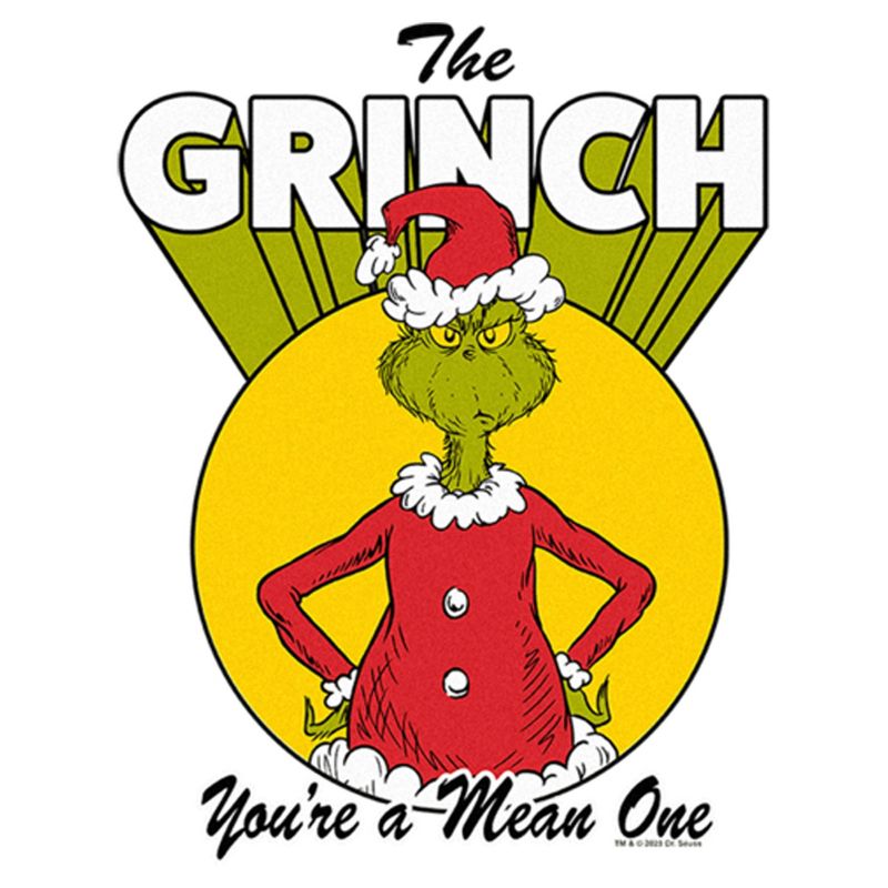 Girl's Dr. Seuss Christmas The Grinch You're a Mean One T-Shirt, 2 of 5