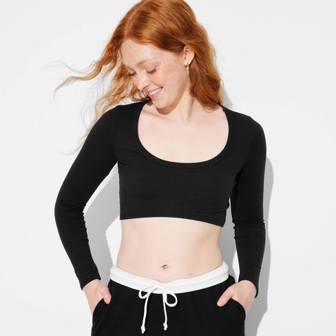 Women s Long Sleeve Scoop Neck Butterbliss Top Wild Fable Target